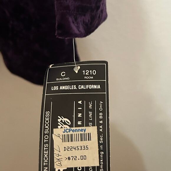 NEW Vintage 1970s JCPenney More Jazz Pajama Set Purple Velour Size 18W DEADSTOCK - Picture 9 of 15